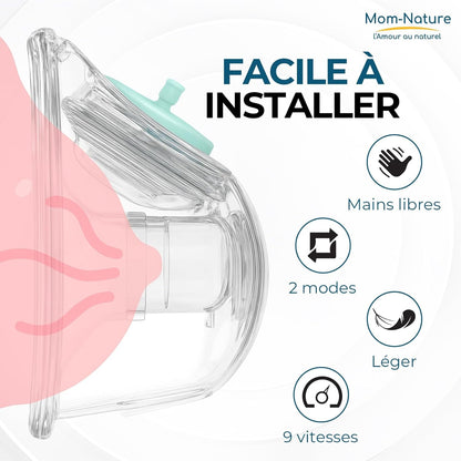 Tire Lait Electrique Mains Libres, Rechargeable, Doux et Adaptable Allaitement Tire Pour les Mamans, Portable et Tire Lait Silencieux