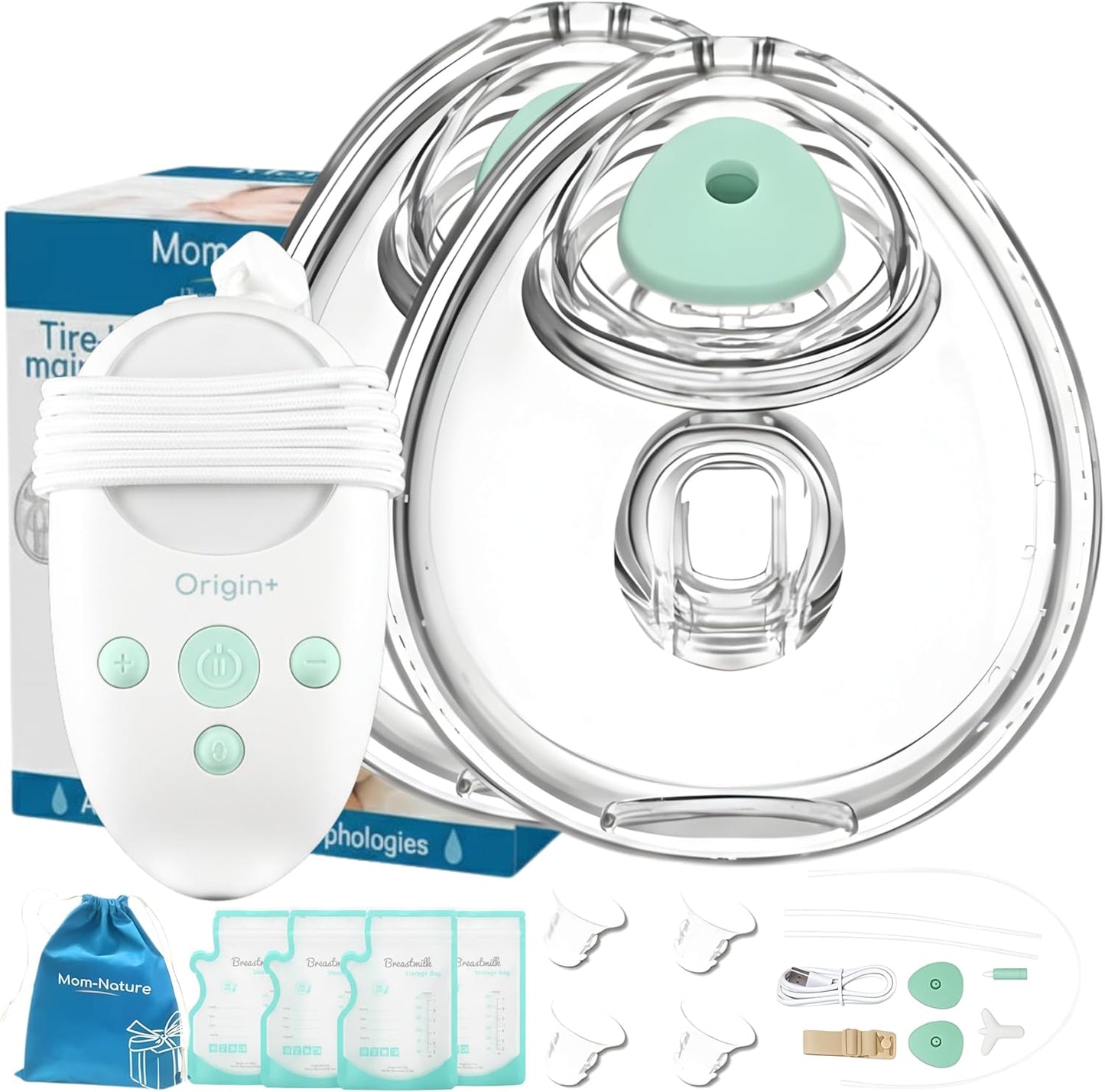 Tire Lait Electrique Mains Libres, Rechargeable, Doux et Adaptable Allaitement Tire Pour les Mamans, Portable et Tire Lait Silencieux